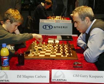 Carlsen vs Kasparov - Reykjavik Rapid 2004 1st round